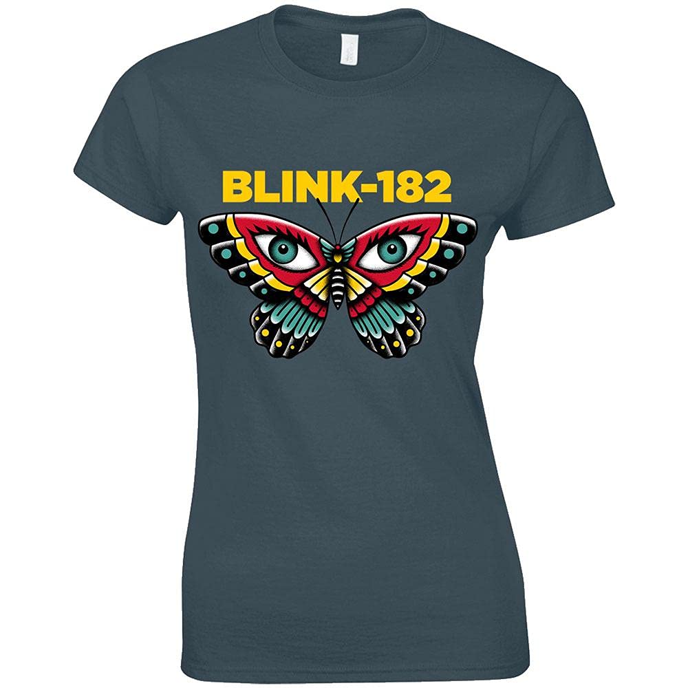 Amazon.com: Blink-182 Ladies T-Shirt: Butterfly - XX-Large